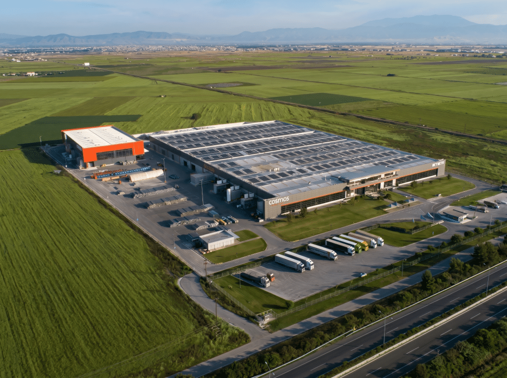 Aerial view of the Cosmos Aluminium plant – generative AI for HR on AWS