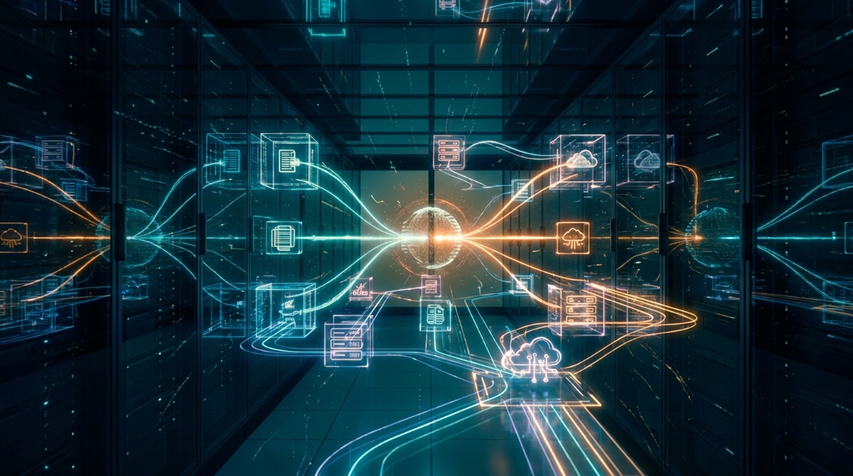 AI brain inside a secure glass cube, representing a stronger security and compliance posture