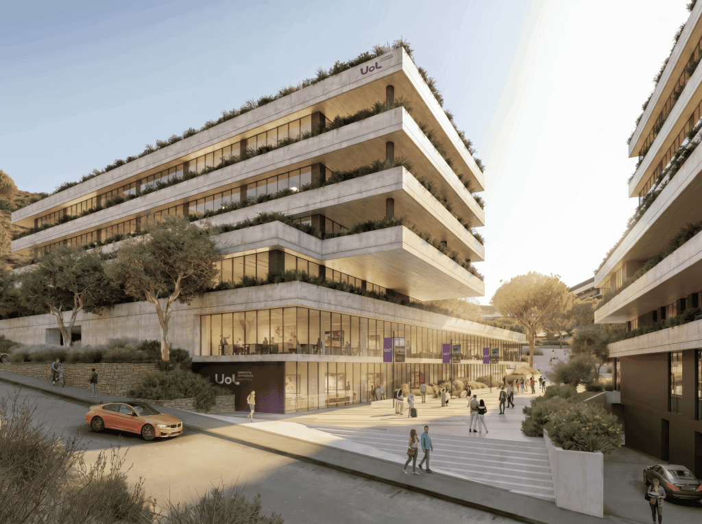 University of Limassol campus building – end user computing on AWS